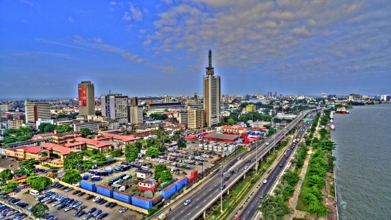 Aerial View Of Marina Lagos Naija Photo Stock